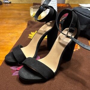 Torrid Black Ankle Strap Heels